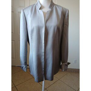 Talbots Women's Blazer Silk Blend Grey Size 8 Office Career